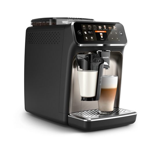 PHILIPS Kaffeevollautomat 5400 Series EP5447/90 LatteGo 12 Kaffeespezialitäten und 4 Benutzerprofilen