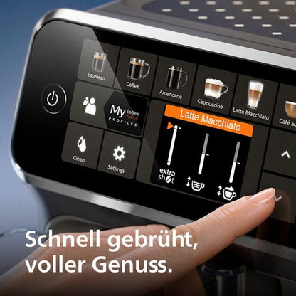 PHILIPS Kaffeevollautomat 5400 Series EP5447/90 LatteGo 12 Kaffeespezialitäten und 4 Benutzerprofilen