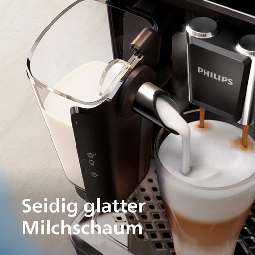 PHILIPS Kaffeevollautomat 5400 Series EP5447/90 LatteGo 12 Kaffeespezialitäten und 4 Benutzerprofilen