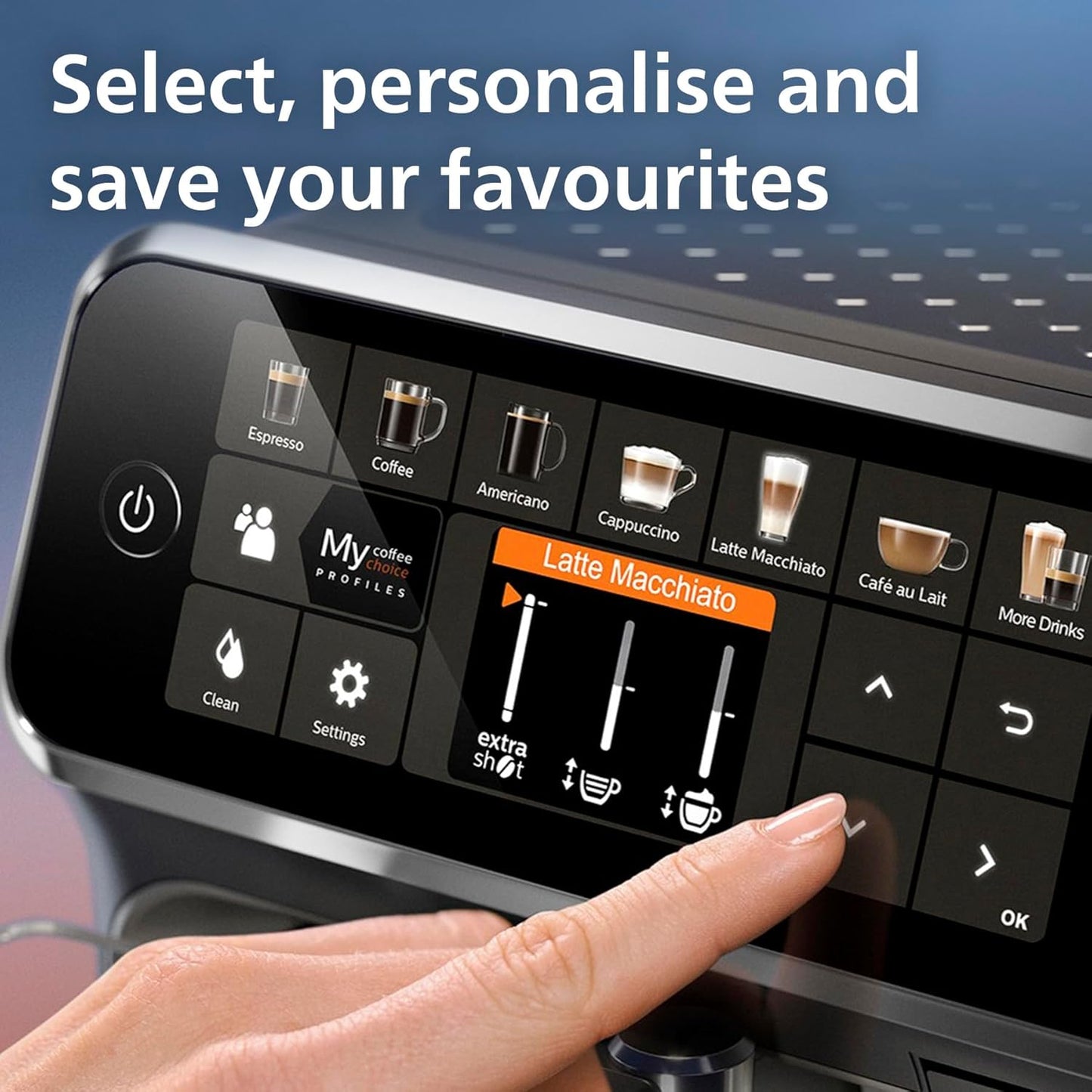 5400 Series Bean to Cup Coffee Machine EP5446/70–12 Coffee Varieties,LatteGo Milk Frother,Fastest-to-Clean,Ceramic Grinder,Fully Automatic Espresso & Cappuccino maker–Black