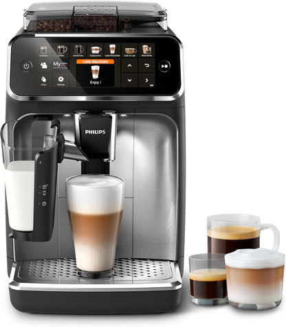 5400 Series Bean to Cup Coffee Machine EP5446/70–12 Coffee Varieties,LatteGo Milk Frother,Fastest-to-Clean,Ceramic Grinder,Fully Automatic Espresso & Cappuccino maker–Black